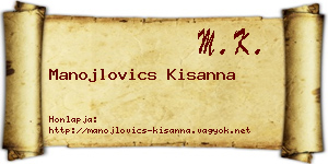 Manojlovics Kisanna névjegykártya
